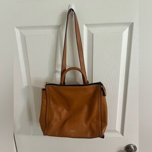 Fossil Brown Leather Parker Small Backpack